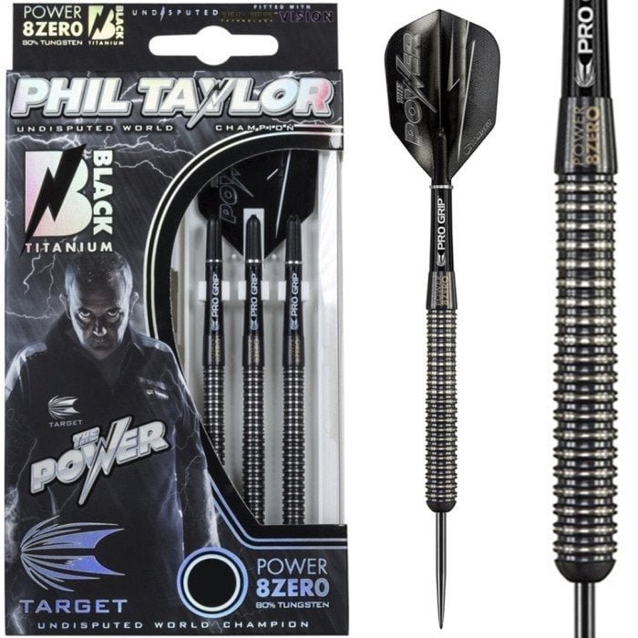 Phil Taylor Power 8ZERO Black Titanium 80% S1