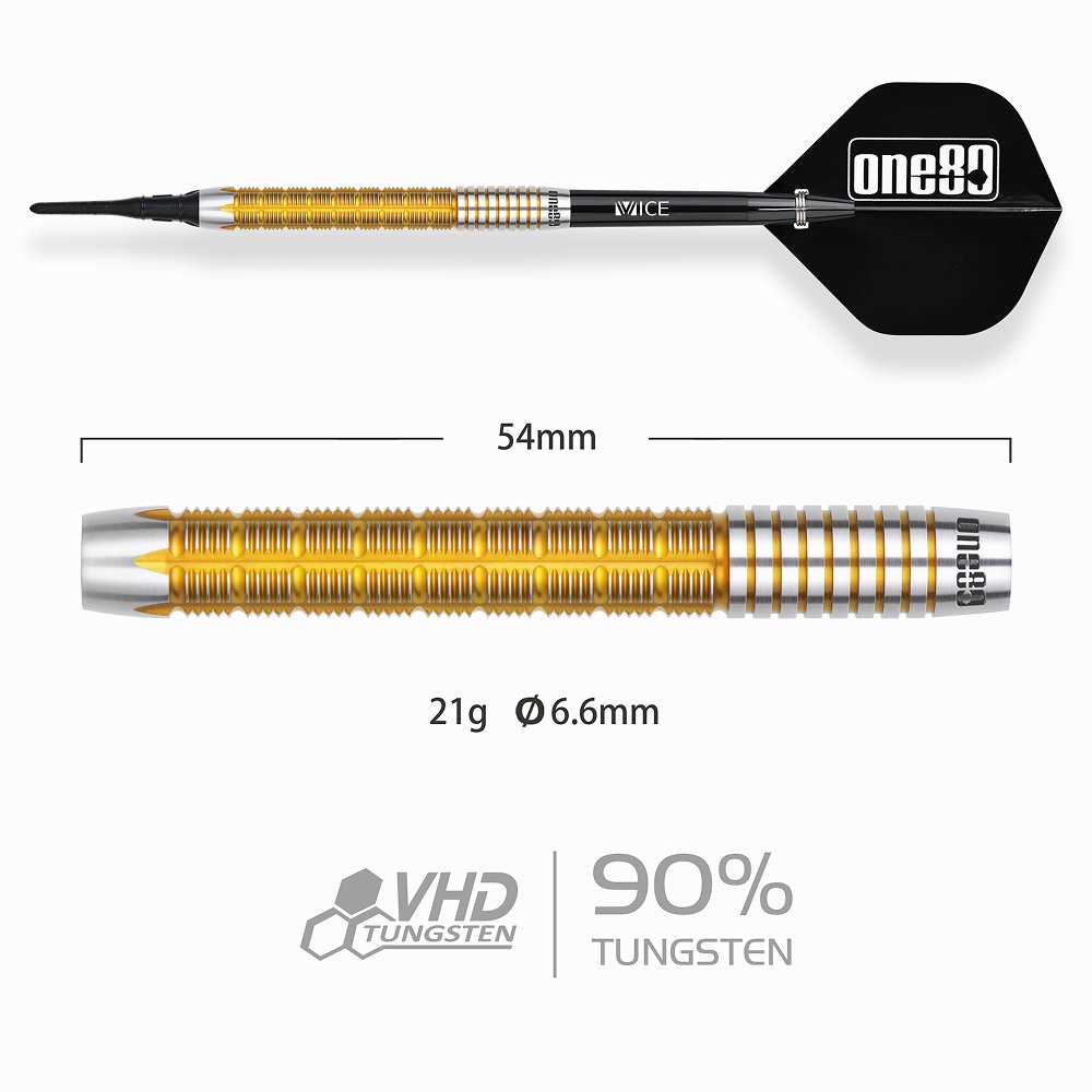 ONE80 Alexis Toylo Coolcat II Gold - Soft Tip Darts - Dartshopper.com