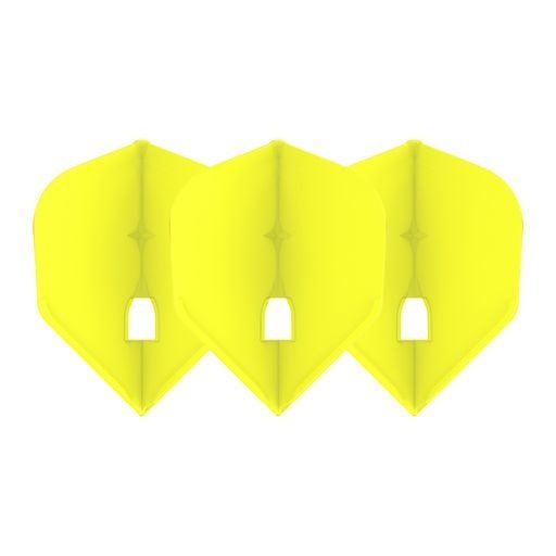 L-Style Champagne L3 Shape Solid Yellow - Dart Flights