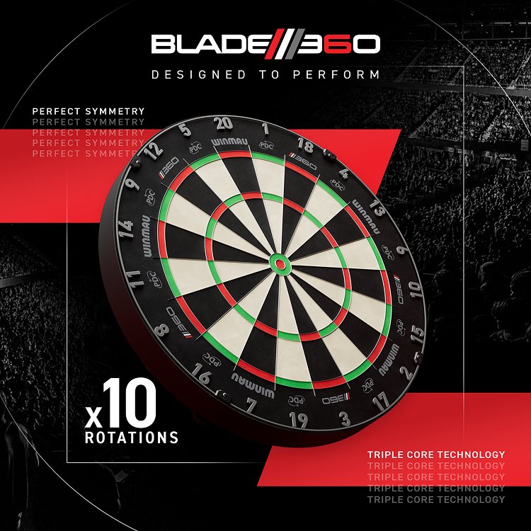WINMAU - Blade 6 TRIPLE CORE Dartboard & OUTSHOT Surround DEAL