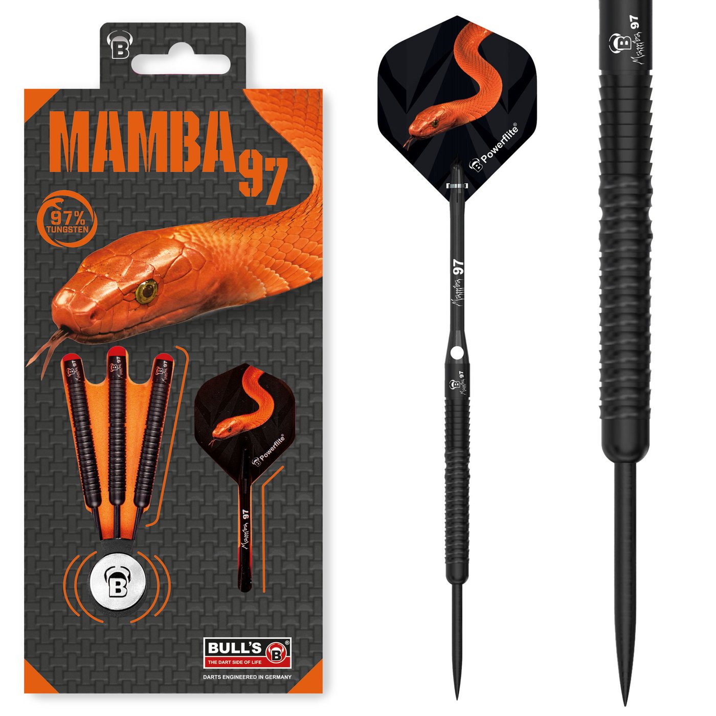 Dardos BULL'S Mamba97 M6 Punta de Acero