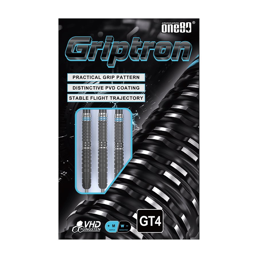 ONE80 Griptron GT4 90% Steel Tip Darts - Dartshopper