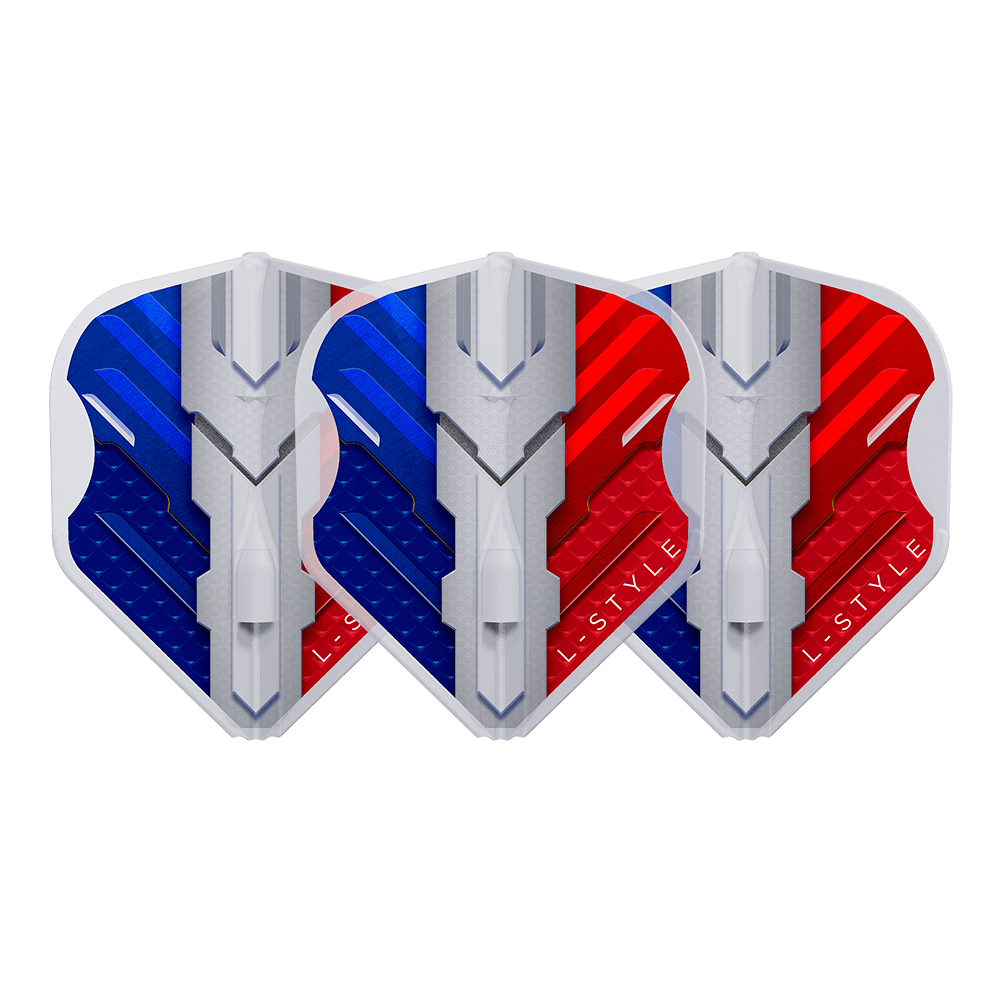 L-Style L1 EZ V-Series V1 France Type B Clear White Darts Flights