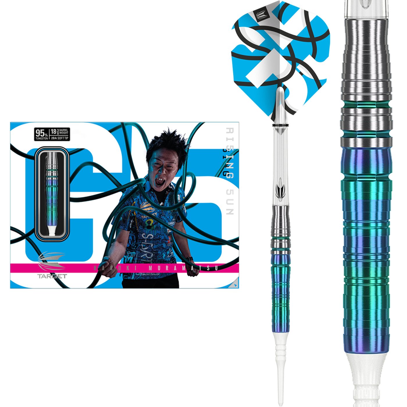 Target Japan Haruki Muramatsu Rising Sun G5 95% Soft Tip Darts