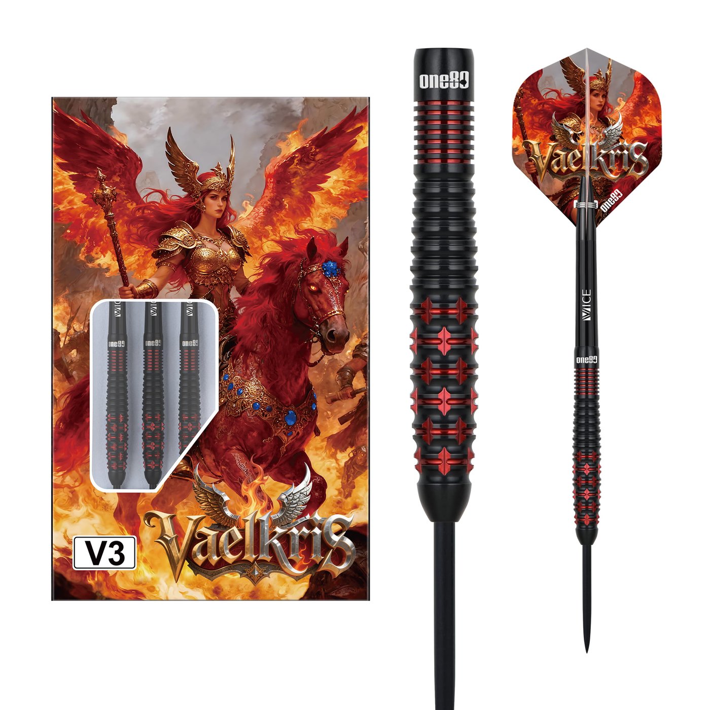 ONE80 Vaelkris V03 90% - Steel Tip Darts