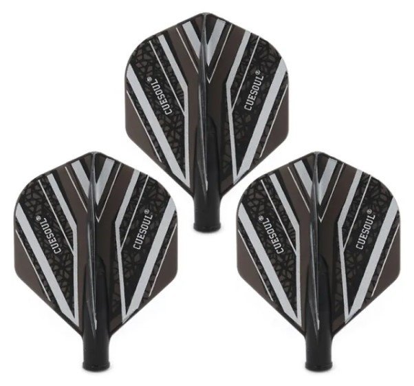 Cuesoul - Tero Flight System AK4 Black Pattern - Black Standard Darts Flights