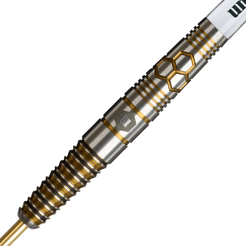 Unicorn Hexium 3 Gold Black 90% - Steel Tip Darts - Dartshopper.com