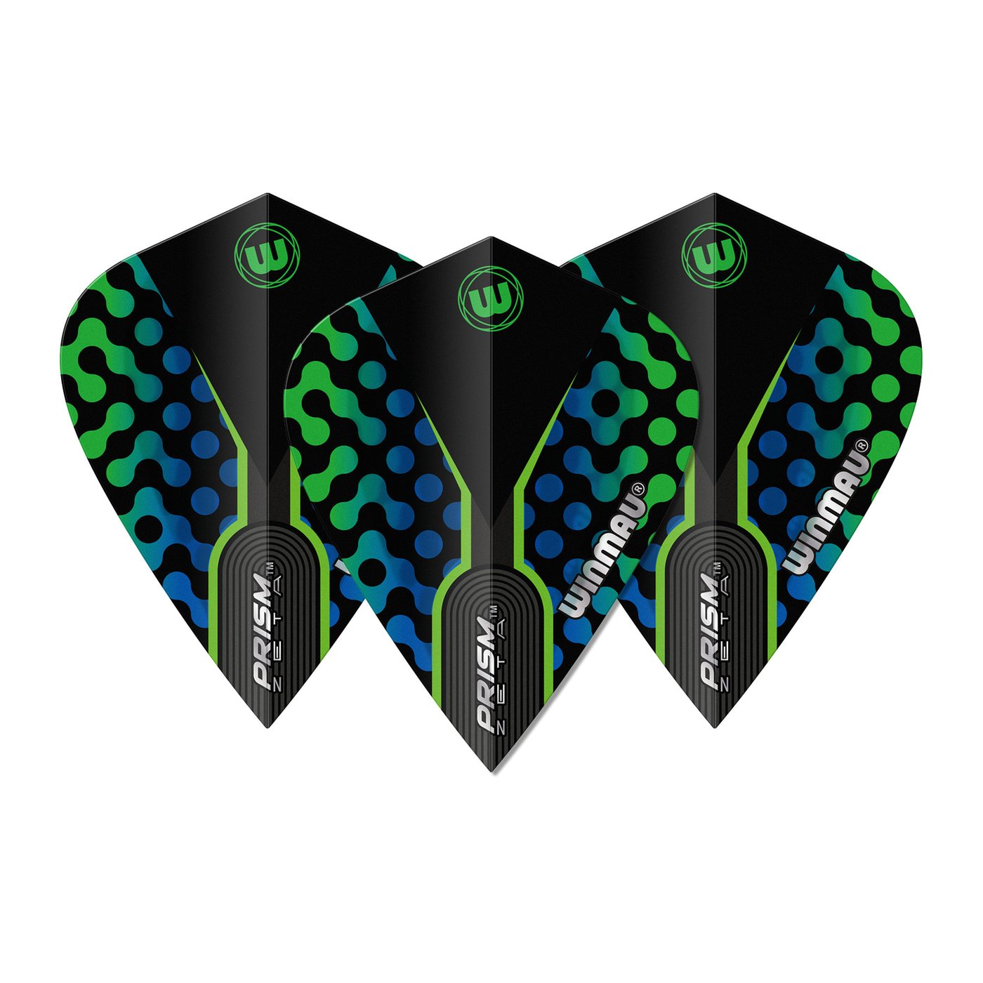 Winmau Prism Zeta Kite Blue/Green Darts Flights