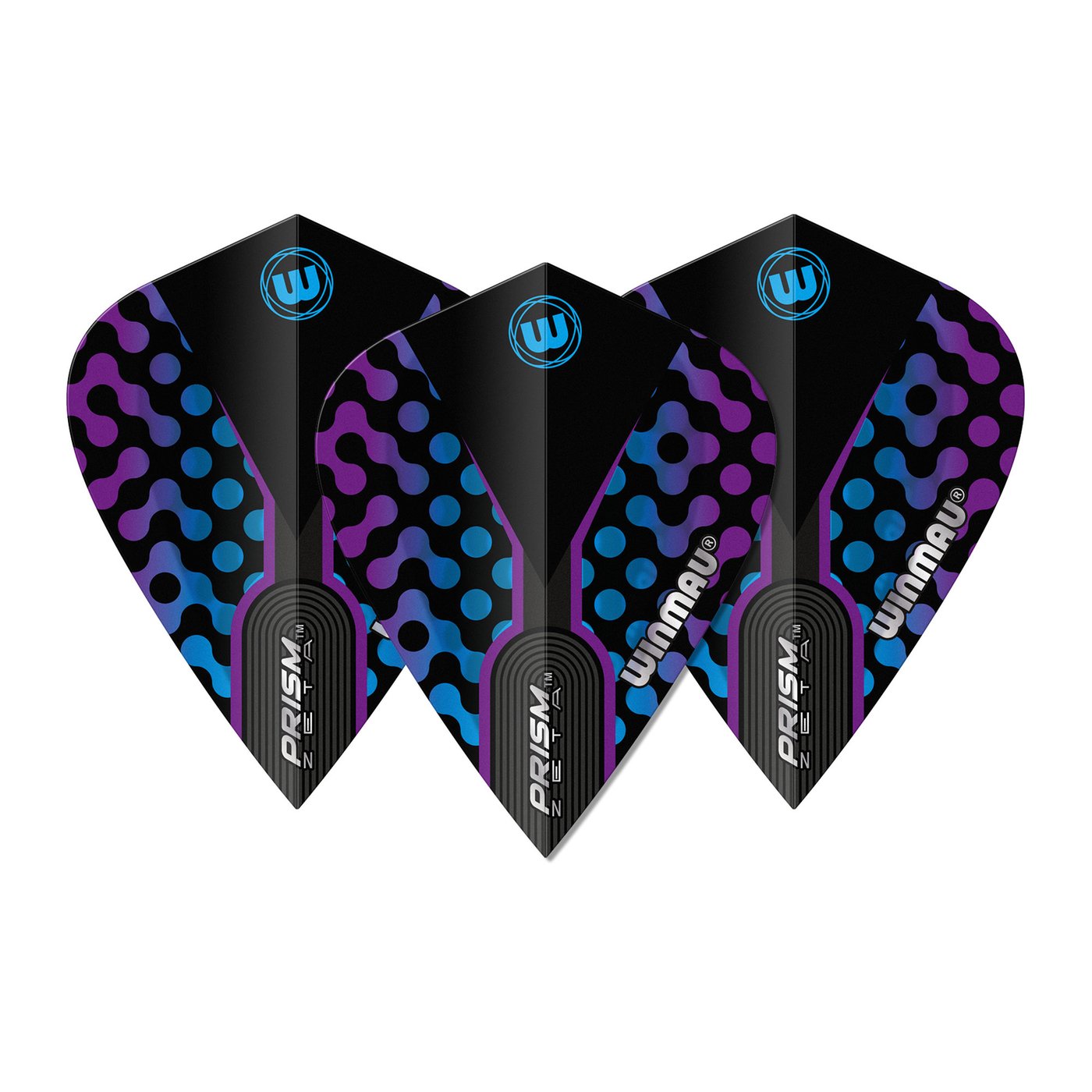 Winmau Prism Zeta Kite Black/Purple Darts Flights