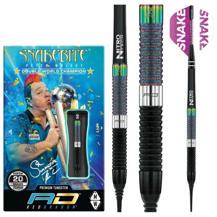 Red Dragon Peter Wright Snakebite World Champion Diamond Edition Soft Tip Darts