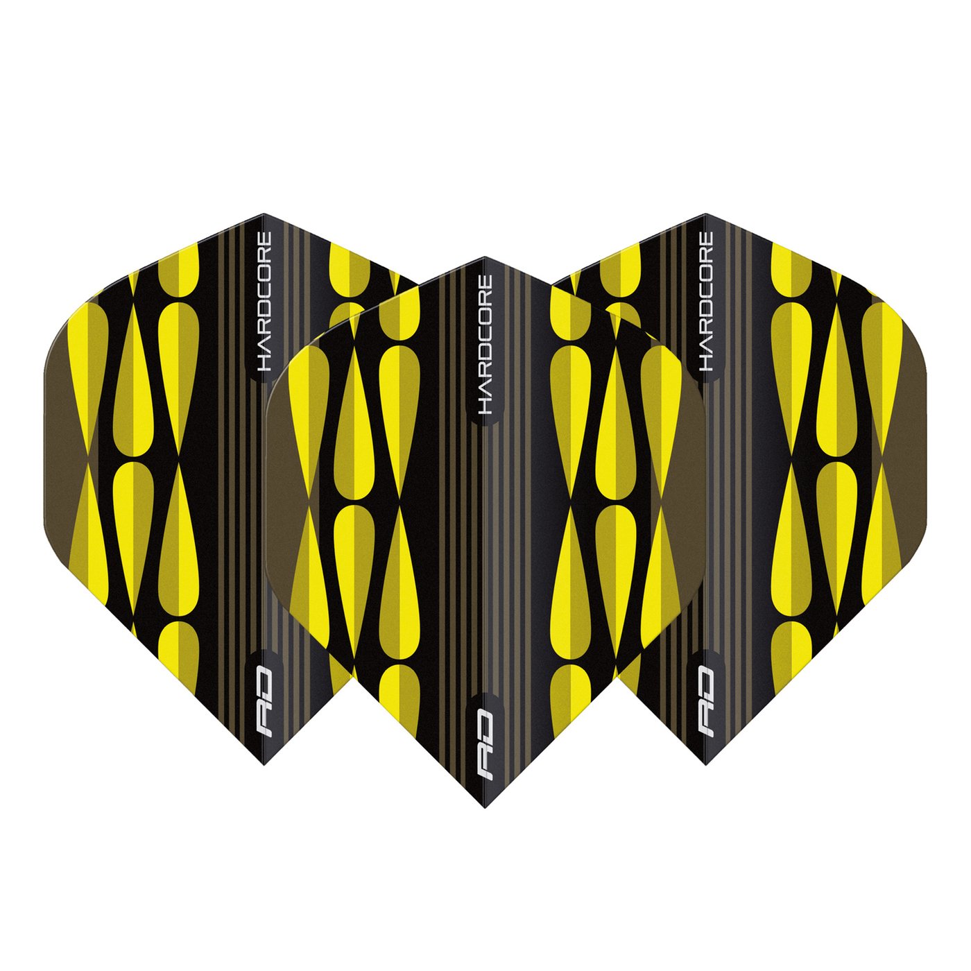 Red Dragon Hardcore Radical Yellow Teardrop Darts Flights