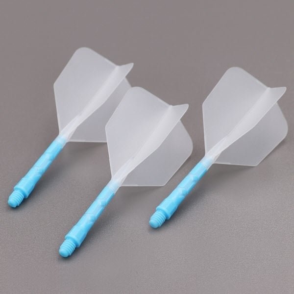 Cuesoul - ROST T19 Integrated Flights - Big Wing - Clear Blue - Dart Flights