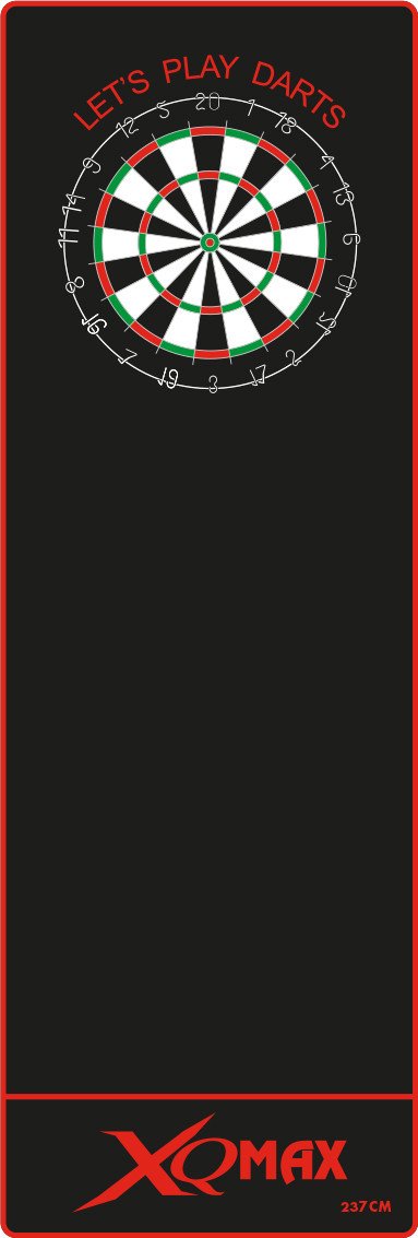 XQ Max Carpet  Black Red 237x80 Dart Mat