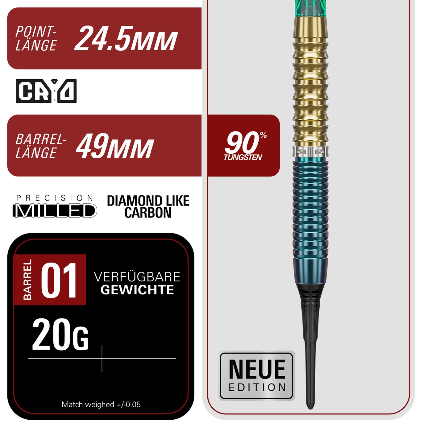 Target Japan Tung Suk Zenith G2.5 90% - Soft Tip Darts