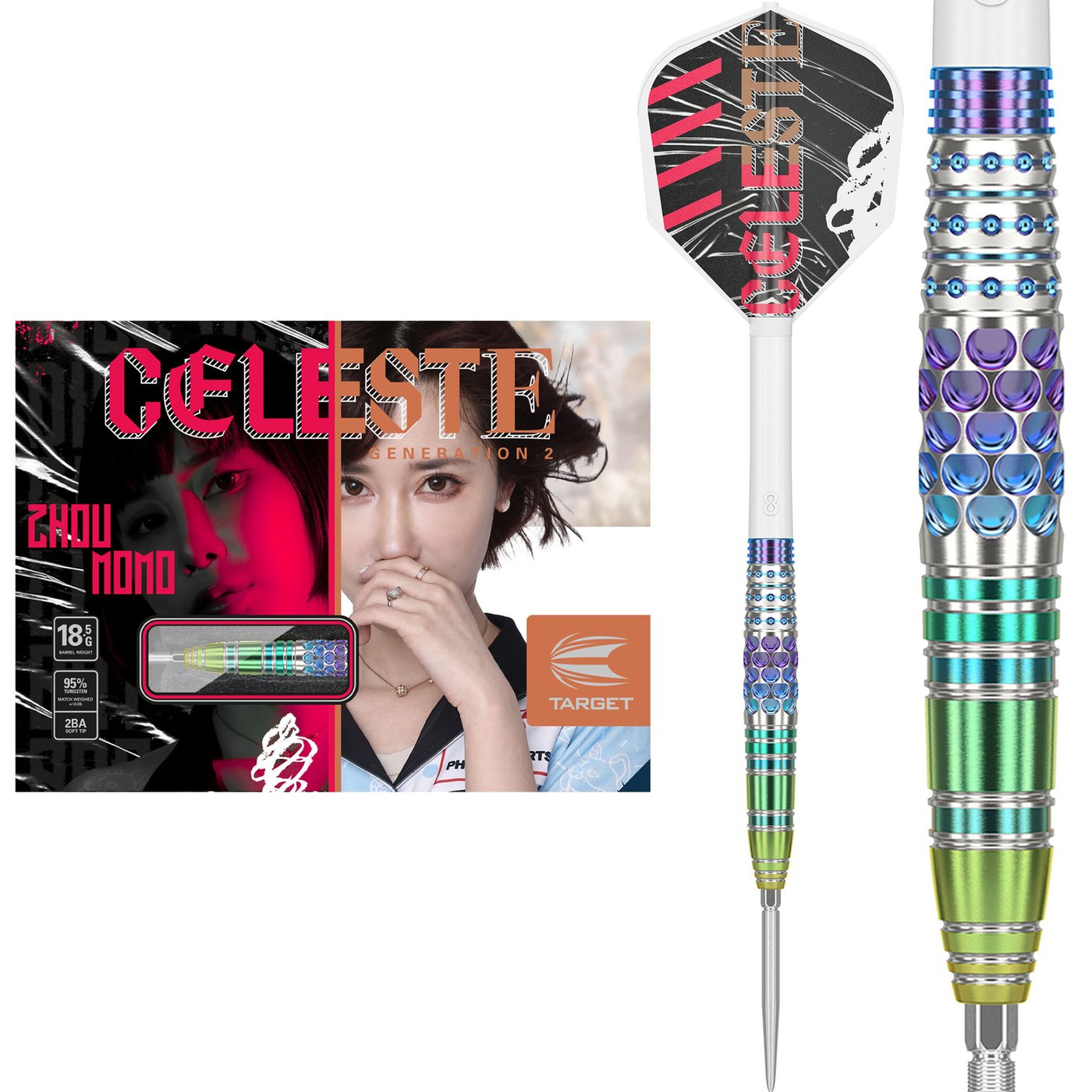Dardos Target Japan Celeste G2 Swiss Point 95% Punta de Acero