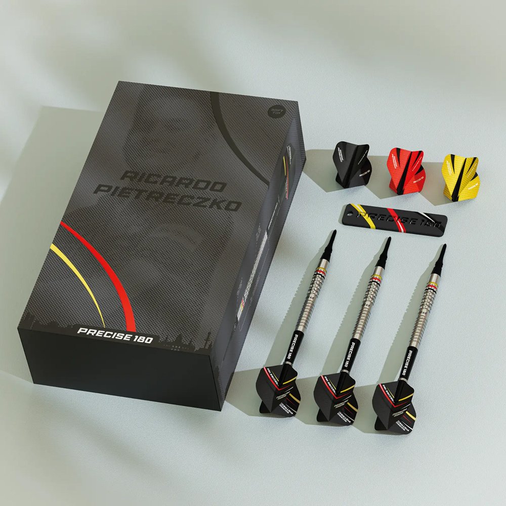 Precise180 Ricardo Pietreczko Black 90% - Soft Tip Darts