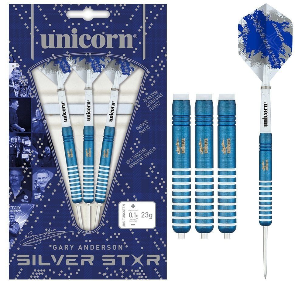 Unicorn Gary Anderson Silver Star 80% Darts