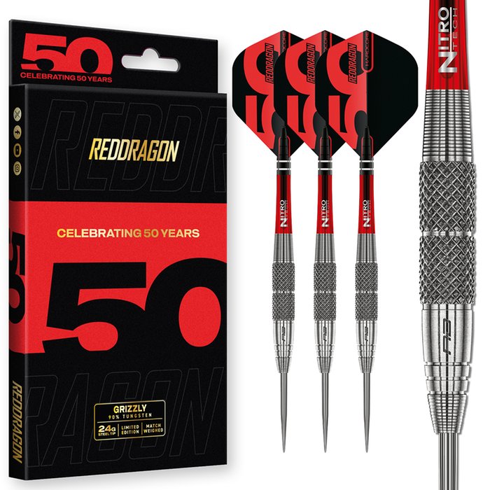Red Dragon Grizzly 2 Anniversary Limited Edition 85% Steeldarts
