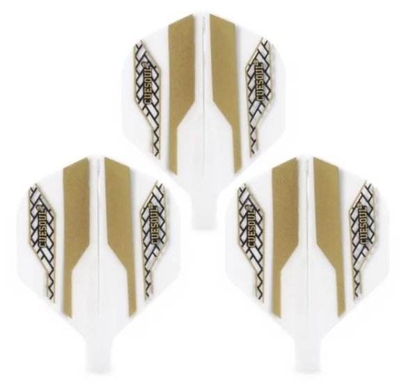 Cuesoul - Tero Flight System AK4 Golden Pattern - White Standard Darts Flights