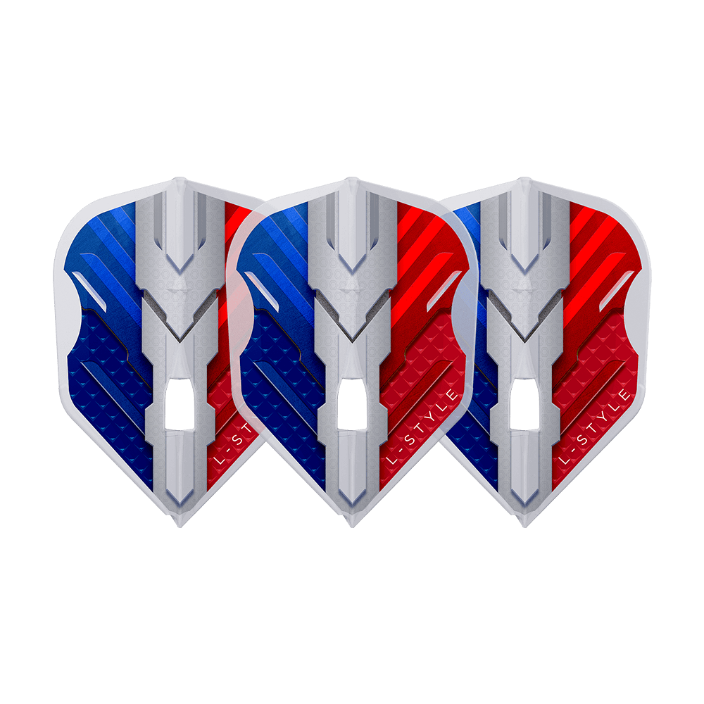 L-Style L3 Pro V-Series V1 France Type B Clear White Darts Flights