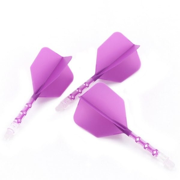 Cuesoul - ROST T19 Integrated Dart Flights - Big Wing - Purple Clear - Dart Flights
