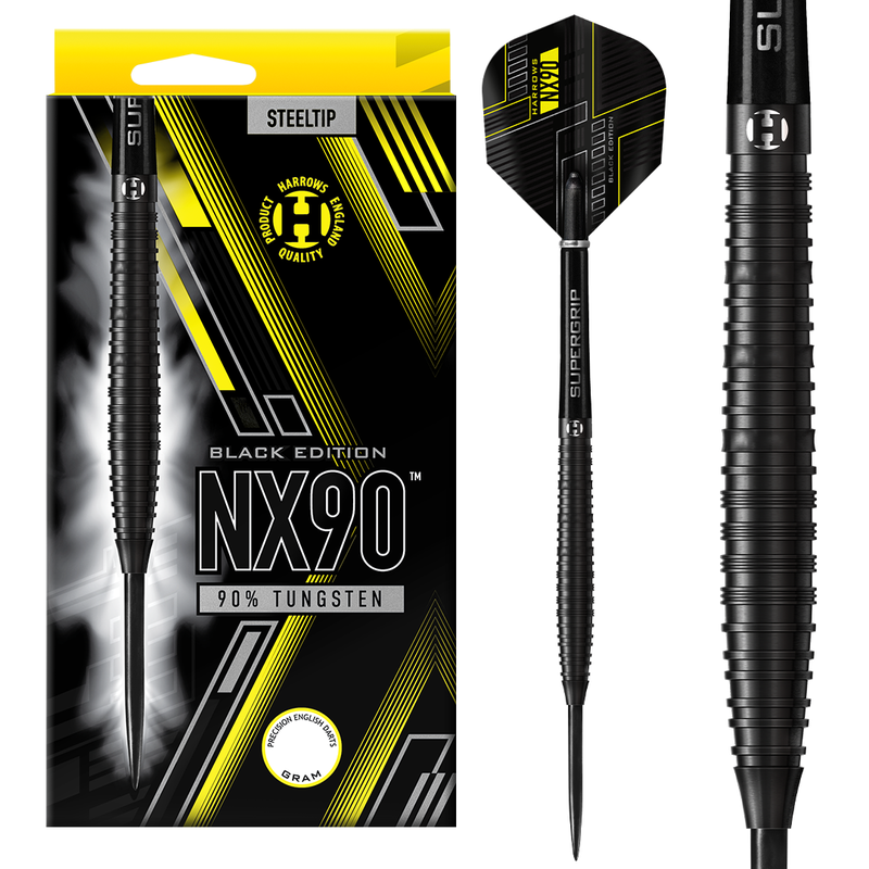 Harrows NX90 Black 90% Darts