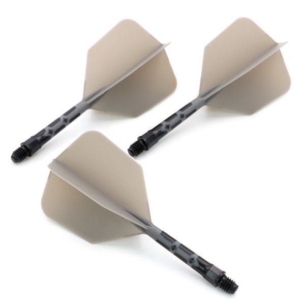 Cuesoul - ROST T19 Integrated Dart Flights - Big Wing - Grey Black - Dart Flights