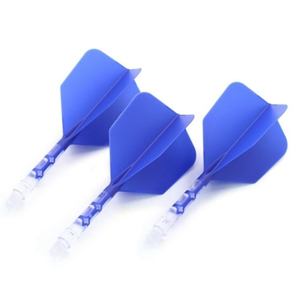 Cuesoul - ROST T19 Integrated Dart Flights - Big Wing - Blue Clear - Dart Flights