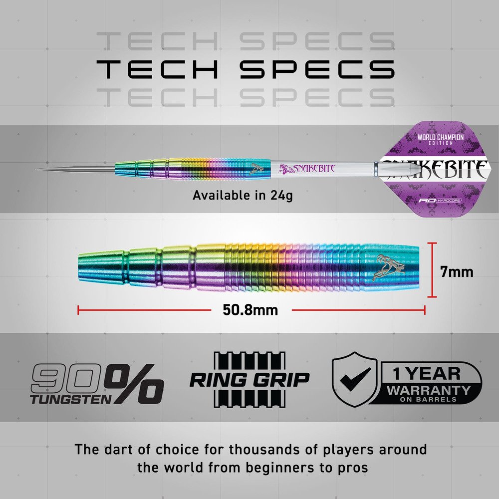 Red Dragon Peter Wright Snakebite Champion Series 90% Darts