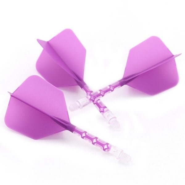 Cuesoul - ROST T19 Integrated Dart Flights - Big Wing - Purple Clear - Dart Flights