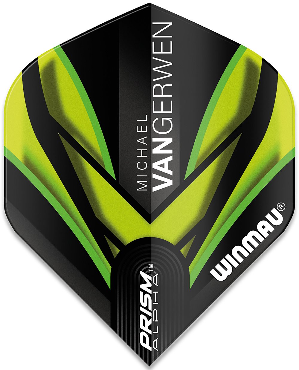 Winmau Michael van Gerwen Prism Alpha Black Green Flight V2 Darts Flights