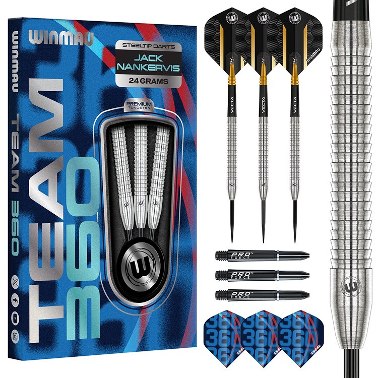 Winmau Team 360 Jack Nankervis 90% - Steel Tip Darts