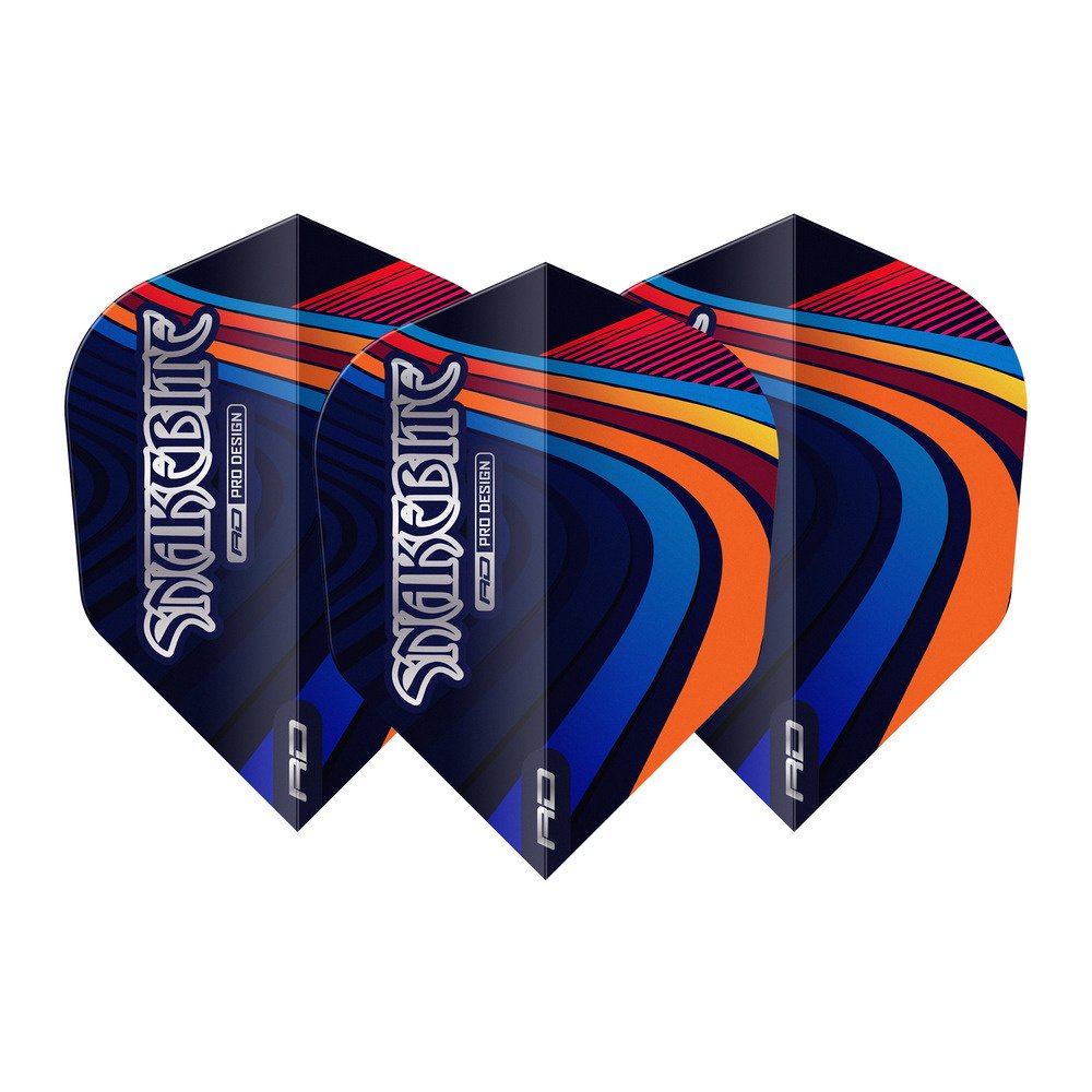 Red Dragon Peter Wright Hardcore Snakebite Multi Swirl NO6 Darts Flights