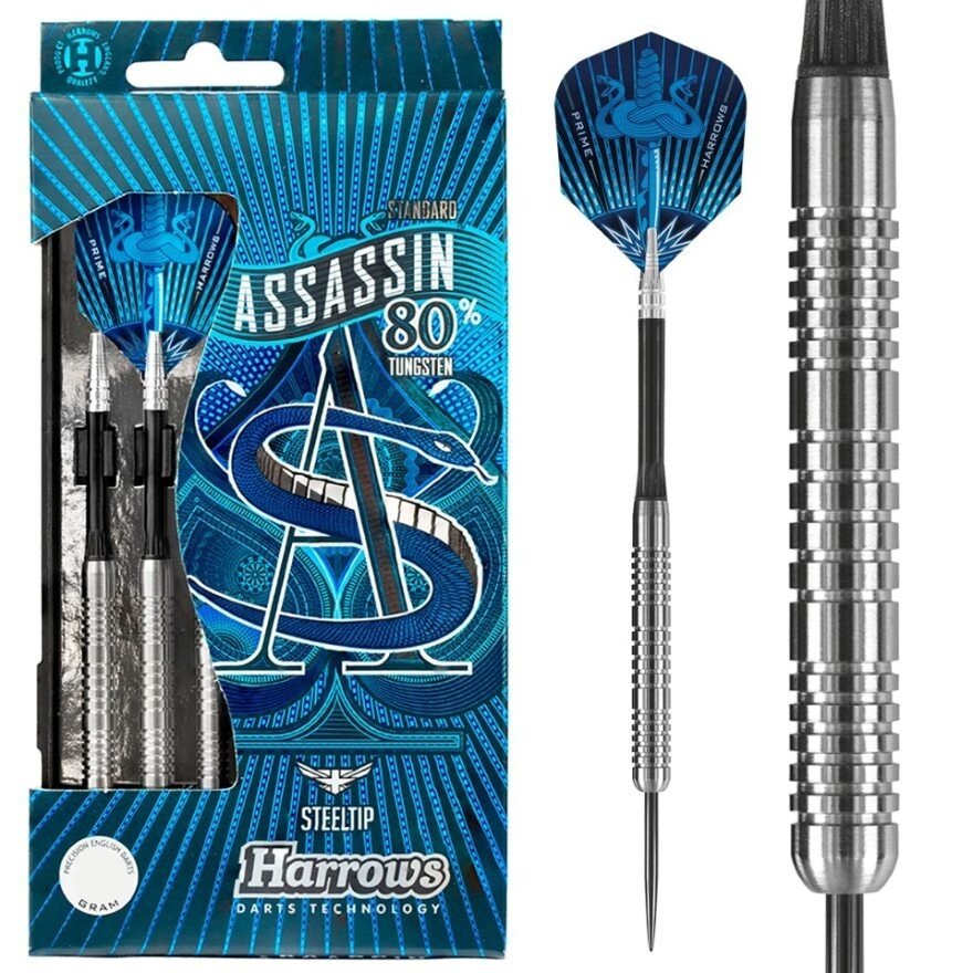 Harrows Weapon 80% Tungsten ダーツセット Harrows Assassin RG 80% 22 g - Steel Tip Darts - Dartshopper.com