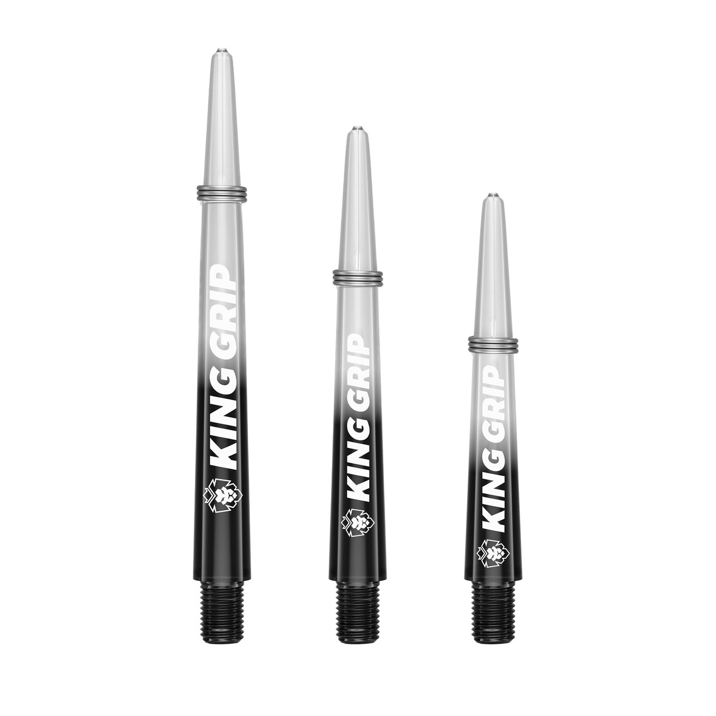 KOTO King Grip Colours Black Clear Darts Shafts