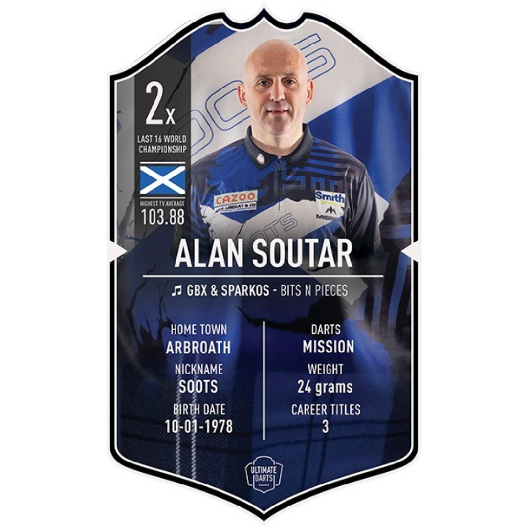 Ultimate Darts Card Alan Soutar