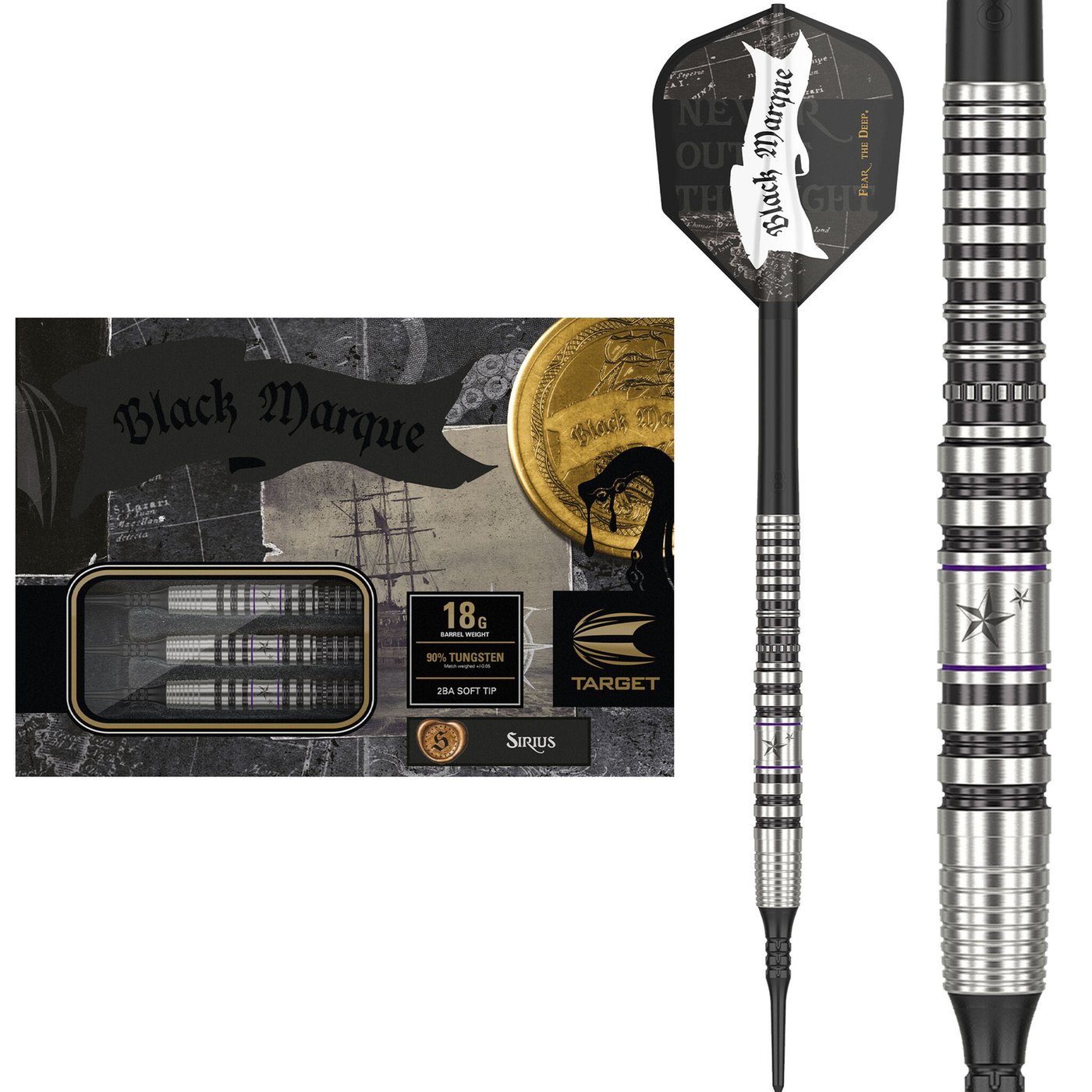 Target Japan Black Marque Sirius 2.0 90% Soft Tip Darts