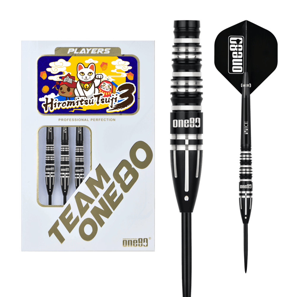 ONE80 Hiromitsu Tsuji V3 Black 90% Darts