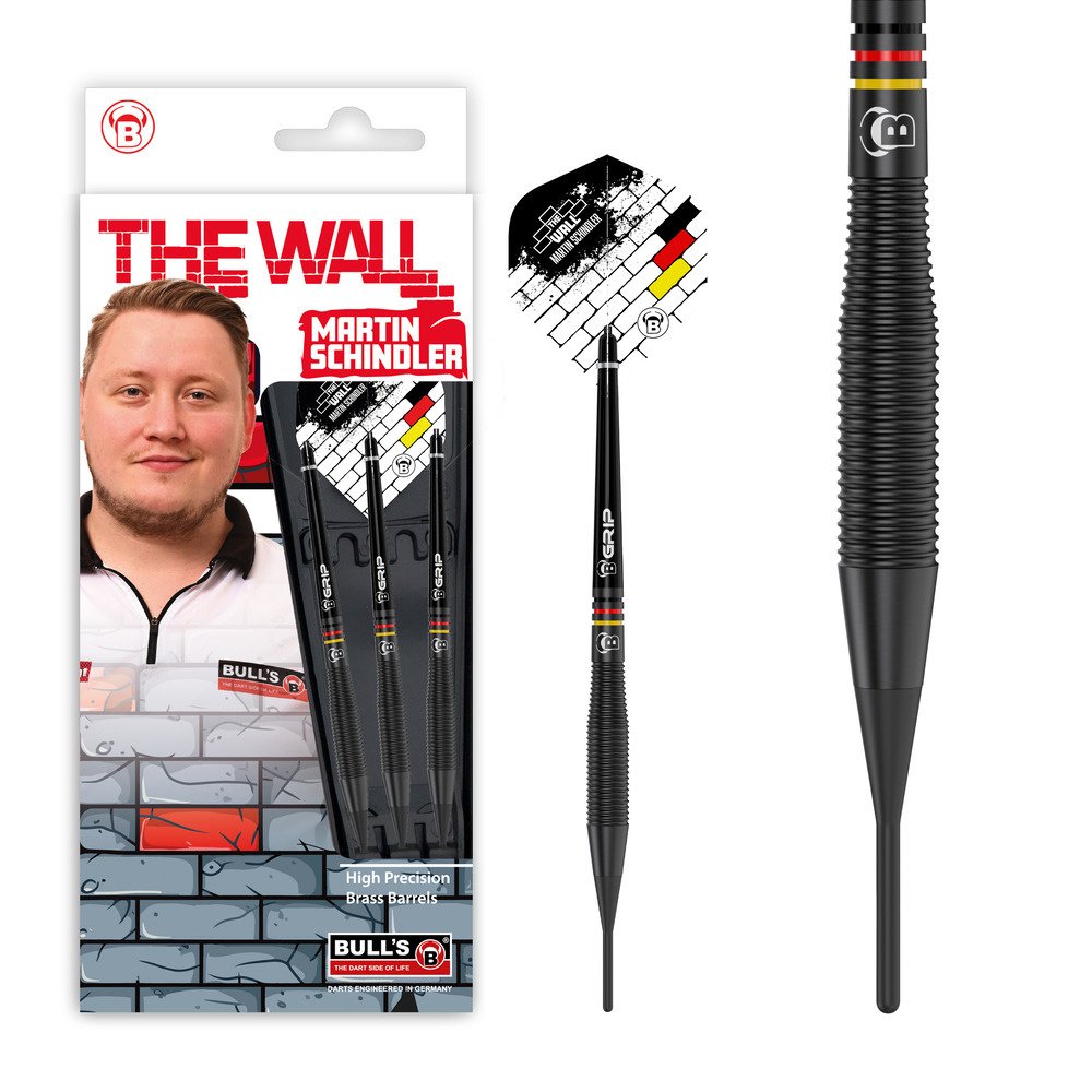 BULL'S Martin Schindler Black Brass Soft Tip Darts