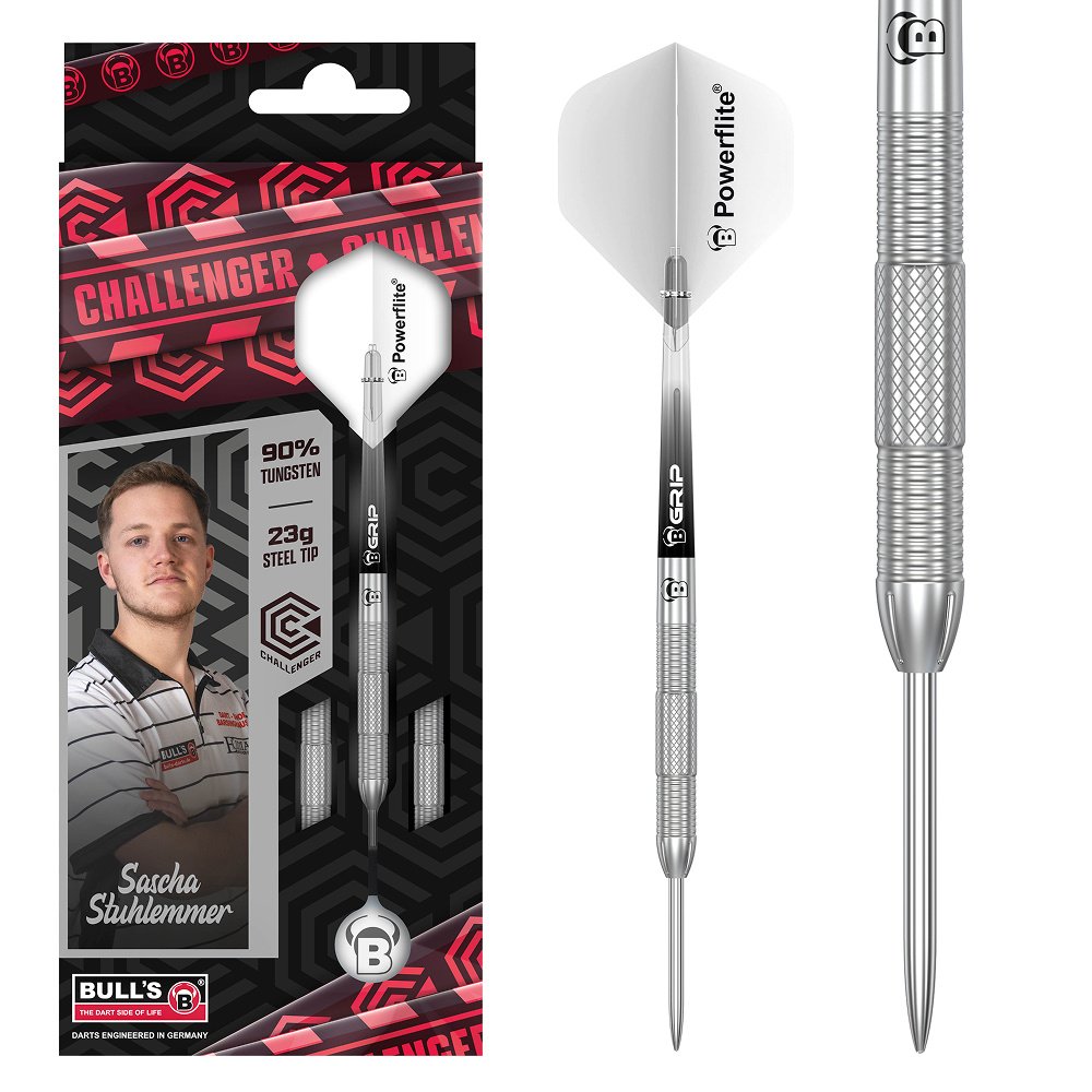 Dardos BULL'S Challenger Sascha Stuhlemmer 90% Punta de Acero
