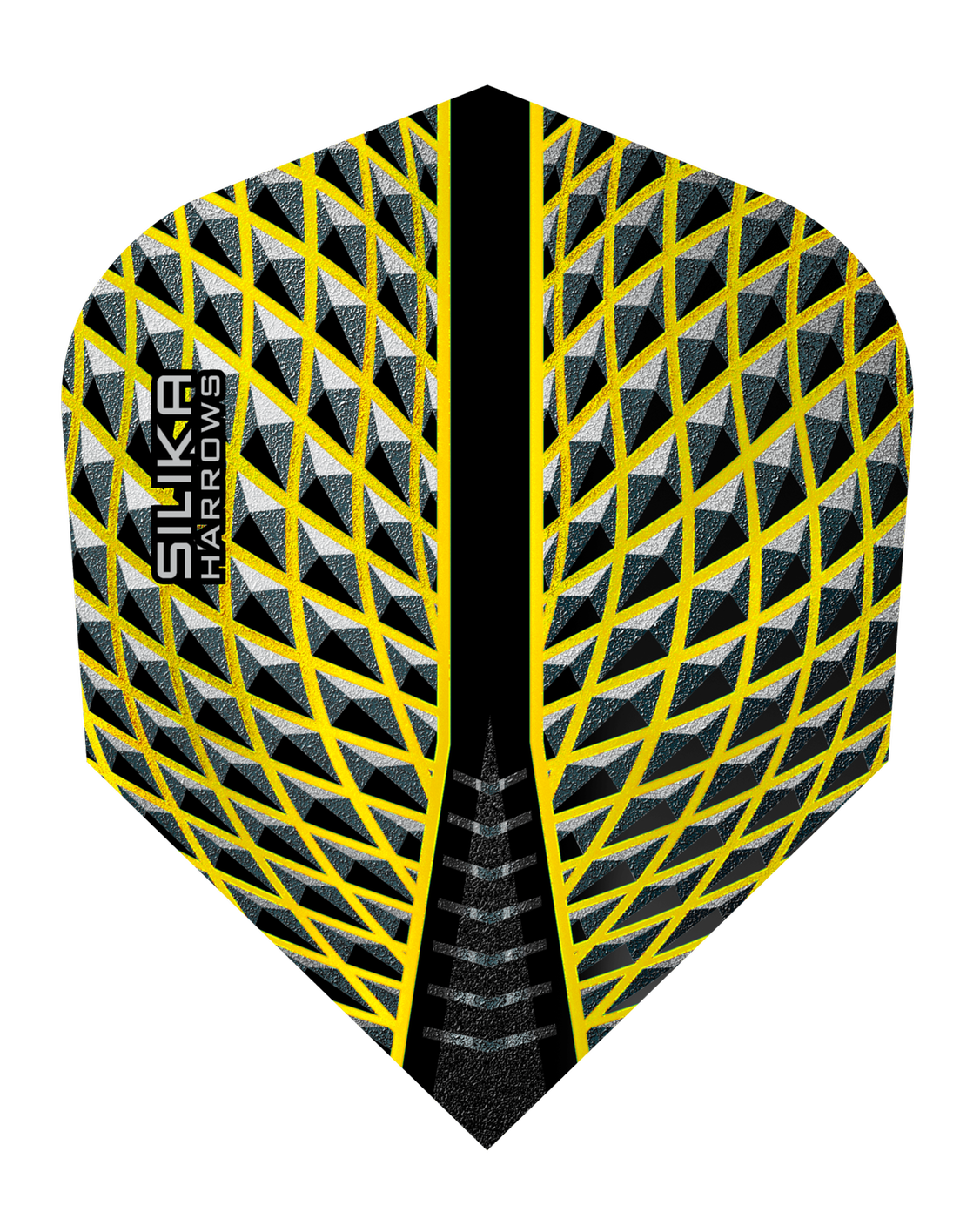 Harrows Silika Round NO6 Yellow Tough Crystalline Coated Darts Flights