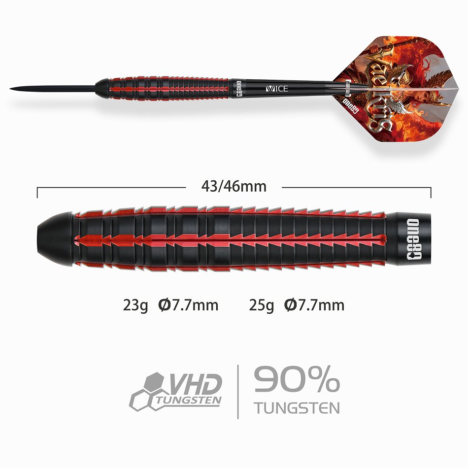ONE80 Vaelkris V05 90% Steel Tip Darts - Dartshopper