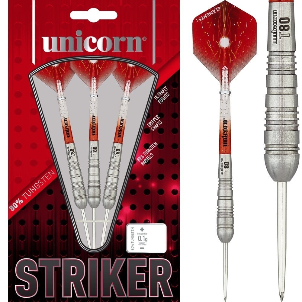 Unicorn Core XL Striker 4 80% Steel Tip Darts - Dartshopper.eu