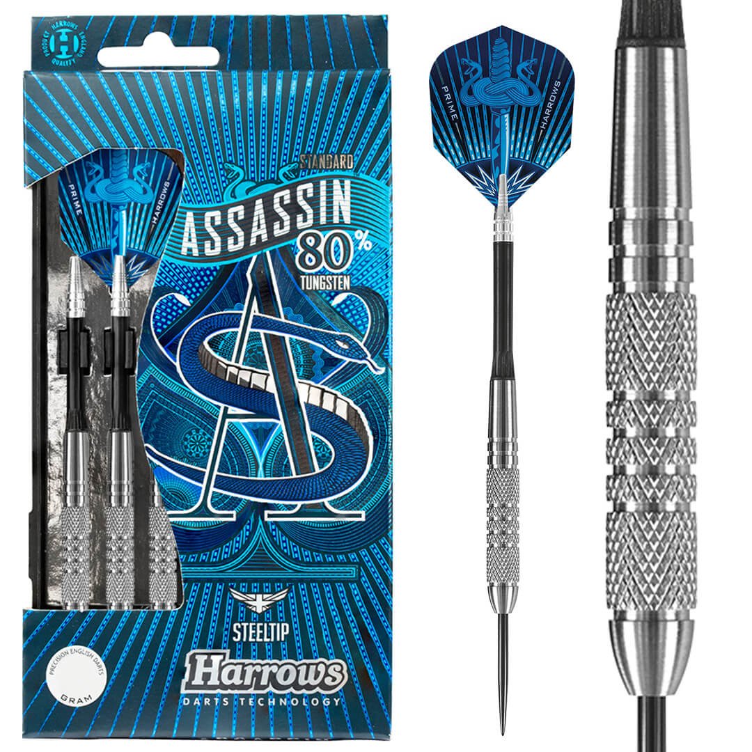 Harrows Weapon 80% Tungsten ダーツセット Harrows Assassin KN 80% 26 g - Steel Tip Darts - Dartshopper.eu