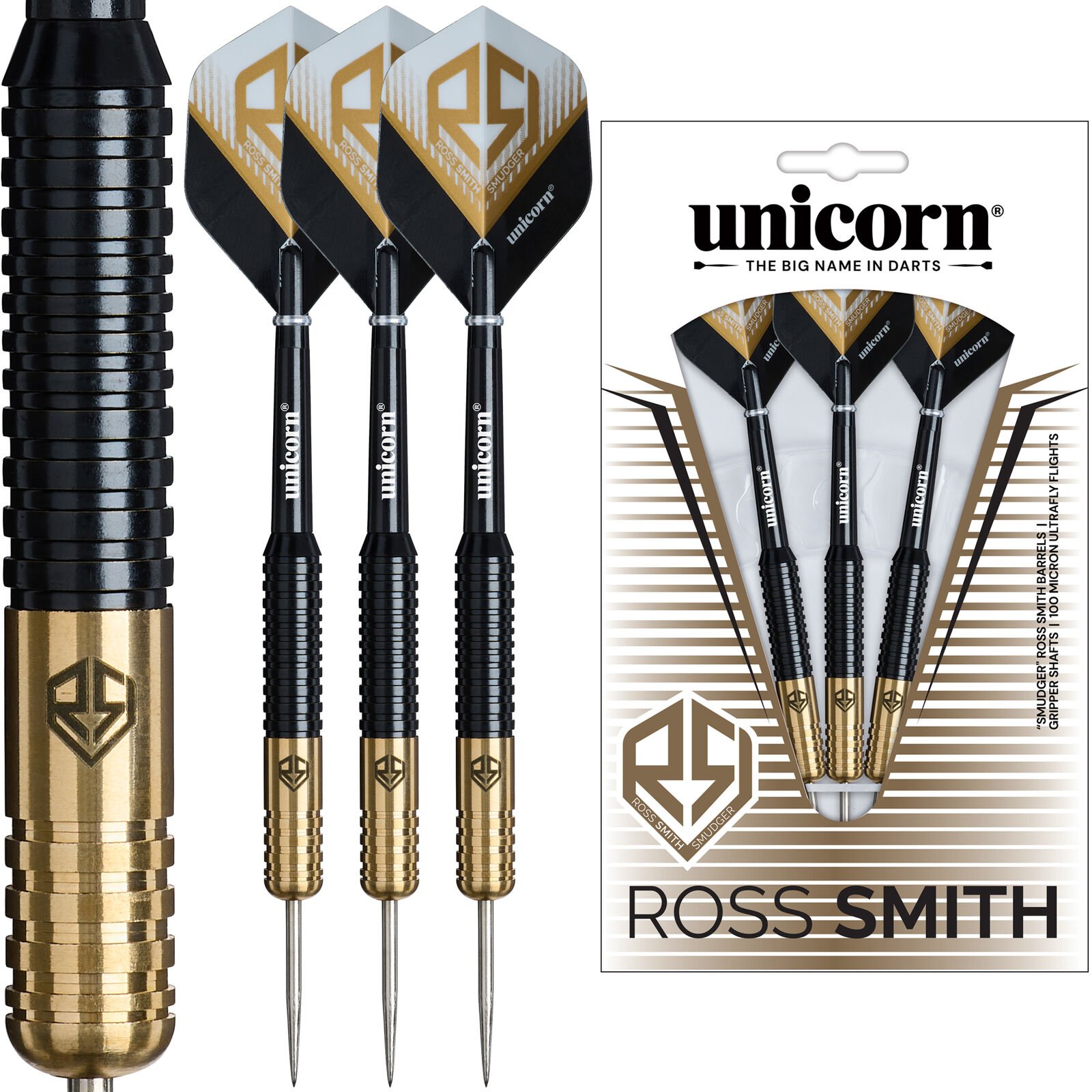 Unicorn Ross Smith Brass Steel Tip Darts - Dartshopper