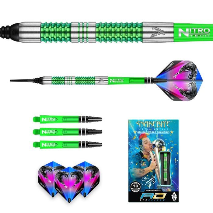 Red Dragon Peter Wright Snakebite Mamba 90% Soft Tip Darts