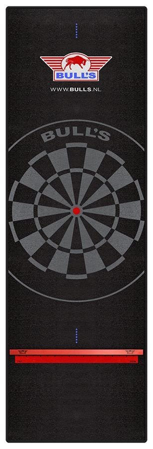 Bull's Carpet Mat, Tappetino per Freccette Antiscivolo di Alta qualità, in Nylon e Gomma, Distanza Ufficiale dal Bersaglio 237 cm, Protezione per Freccette e Punte, 280 x 80 cm