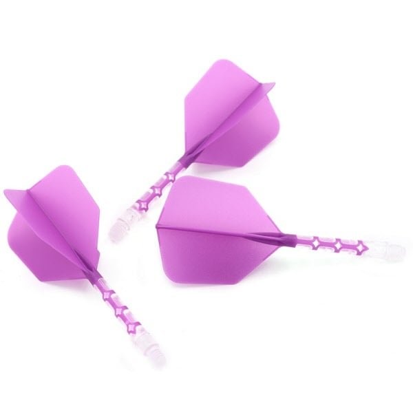 Cuesoul - ROST T19 Integrated Dart Flights - Big Wing - Purple Clear - Dart Flights