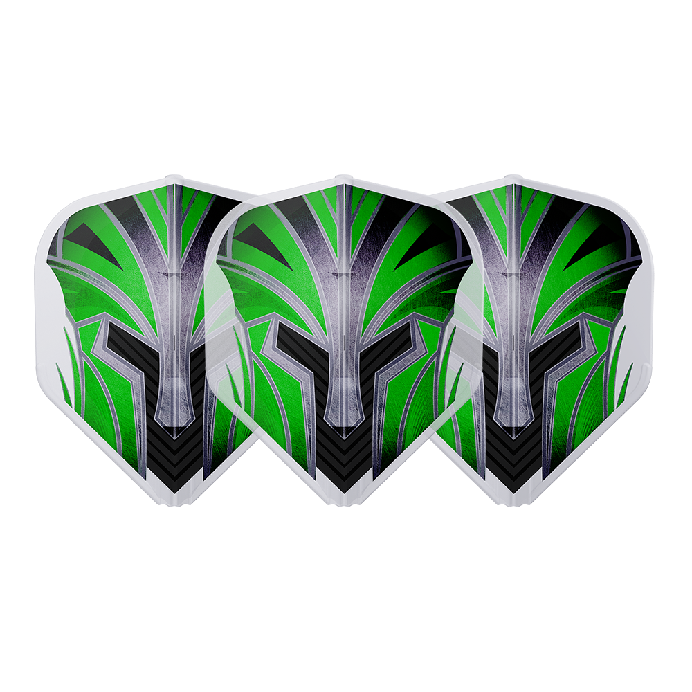 L-Style EZ L1 Prime Series Green Clear White Darts Flights