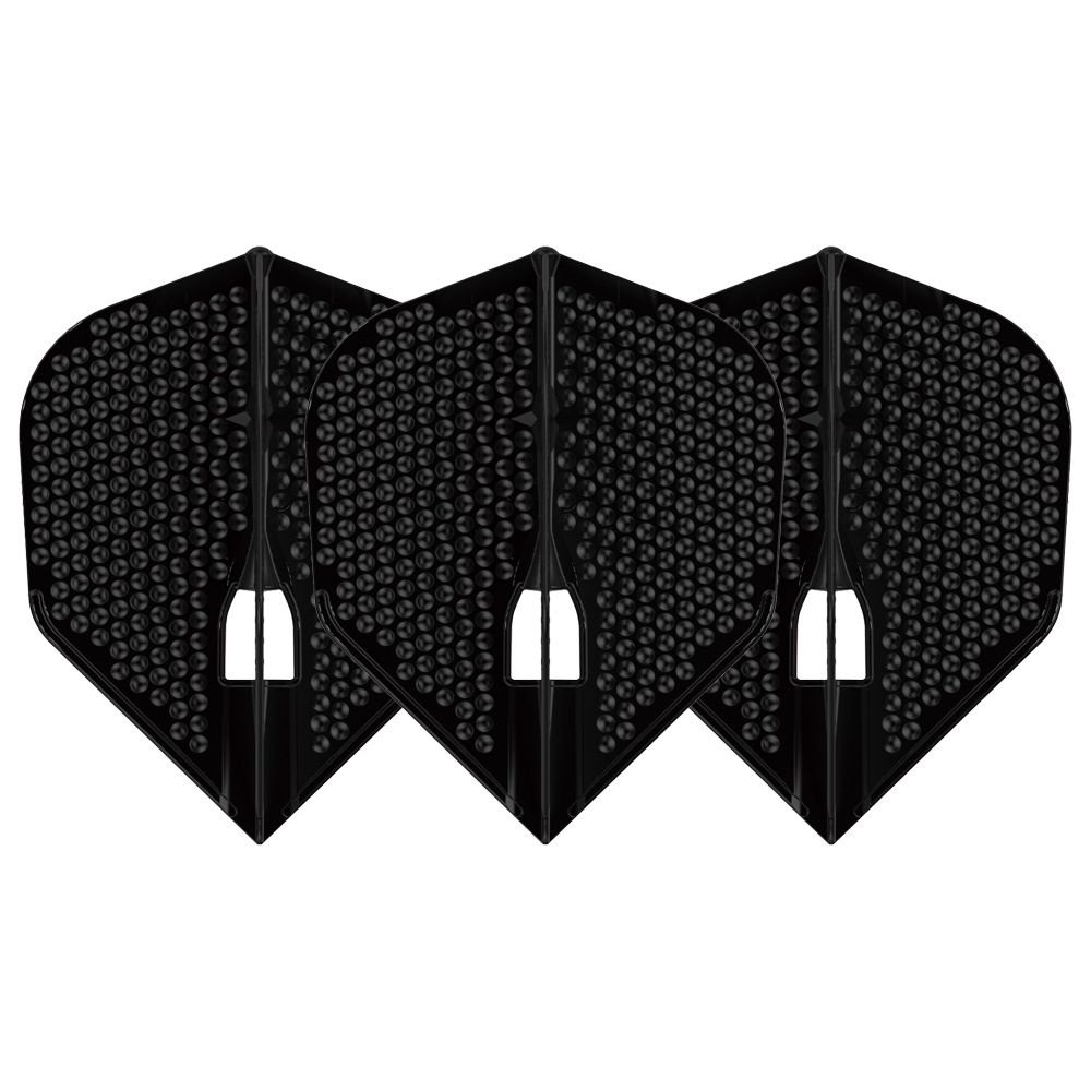 L-Style Champagne L3 Shape Dimple Black - Dart Flights